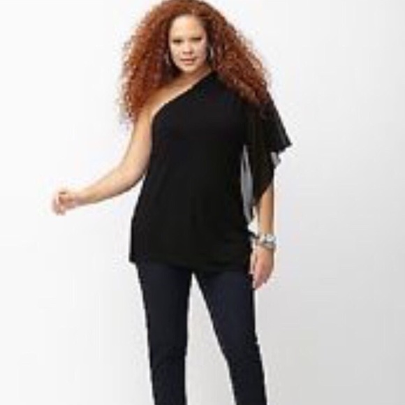 one shoulder plus size top